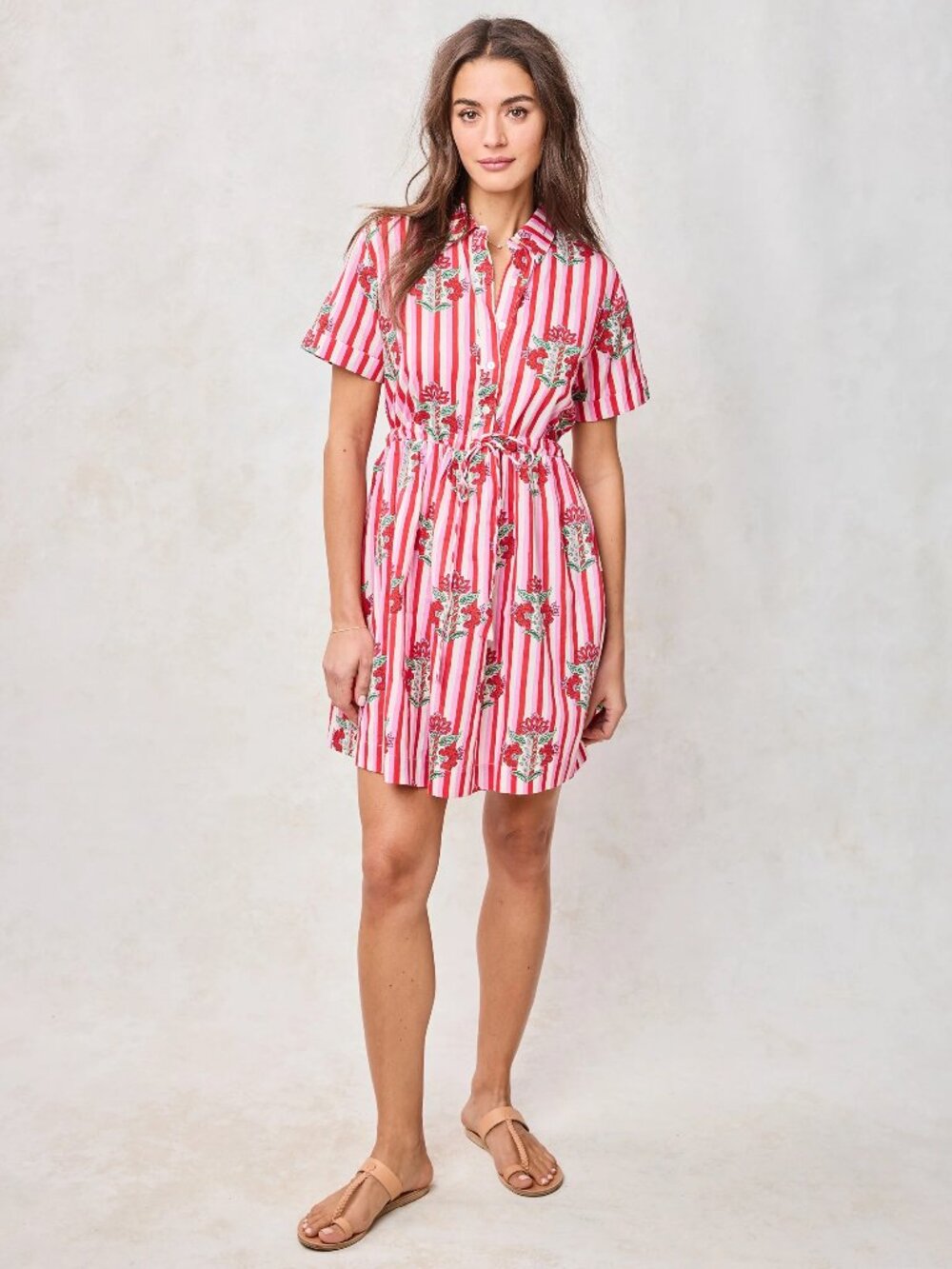 NWT Printfresh Maude Dress in Carnation Stripes